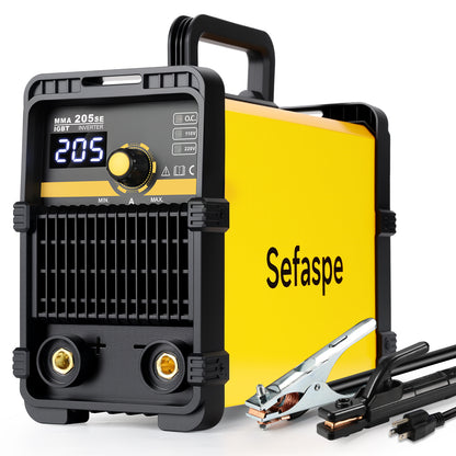 Sefaspe MMA205SE 205A デュアル電圧スティック溶接機 – ポータブル 2 in 1 ARC &amp; リフト TIG 溶接機