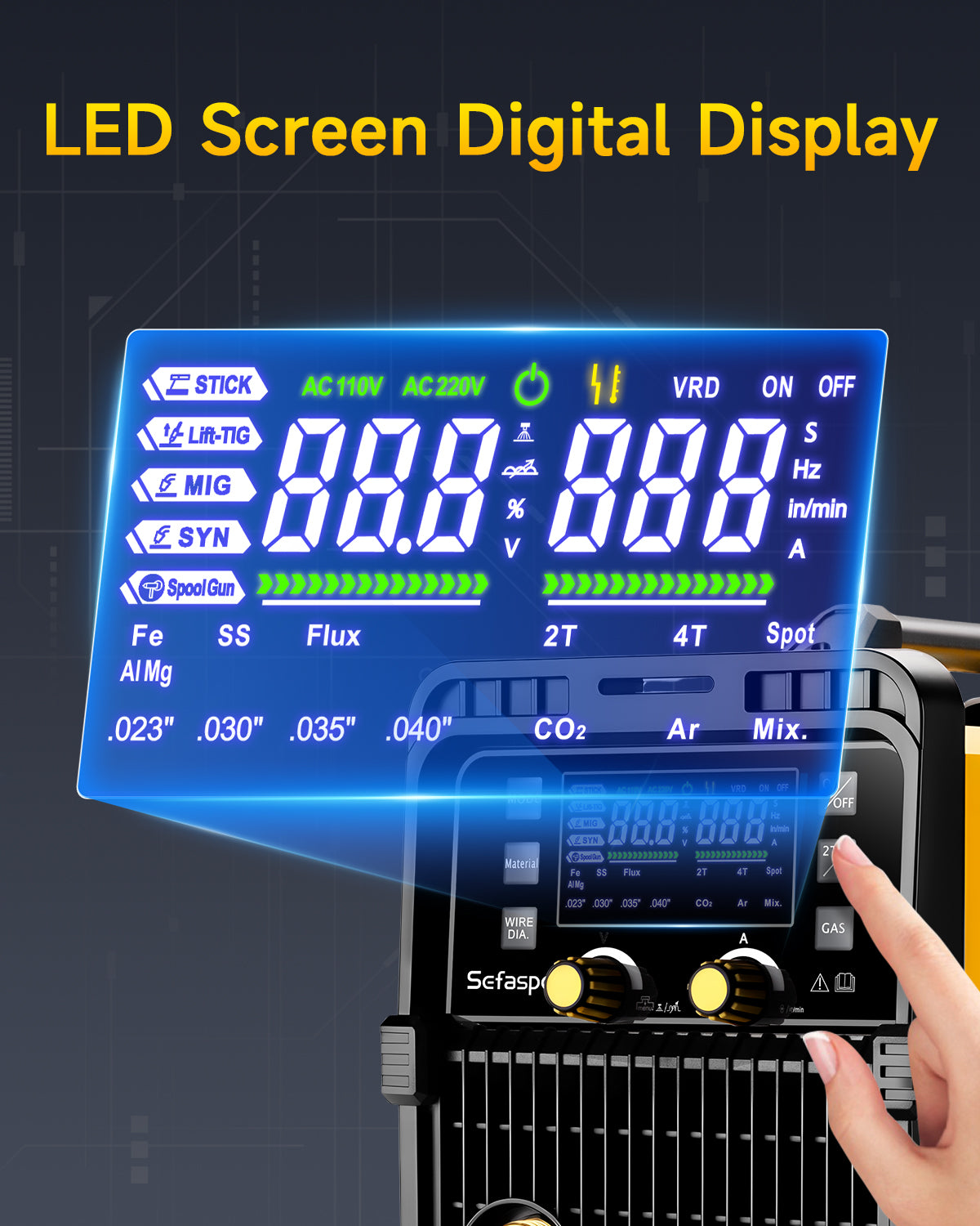 Sefaspe MIG200Pro 7-in-1 Multi-Process MIG Welder