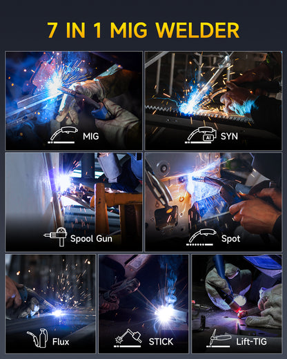 Sefaspe MIG200Pro 7-in-1 Multi-Process MIG Welder