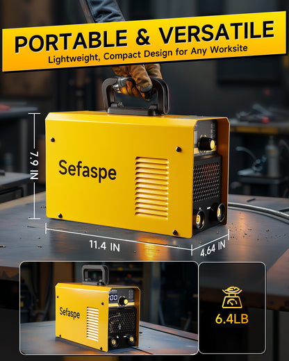Sefaspe MMA200SE 200A デジタルインバータースティック溶接機 – ポータブル 110V/220V デュアル電圧 MMA &amp; リフト TIG マシン