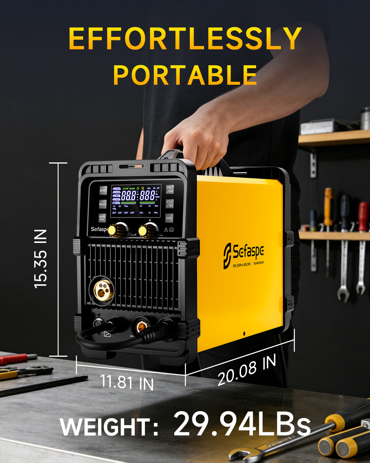 Sefaspe MIG200Pro 7-in-1 Multi-Process MIG Welder