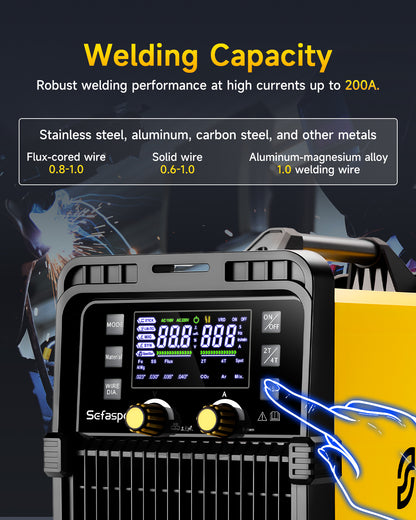 Sefaspe MIG200Pro 7-in-1 Multi-Process MIG Welder