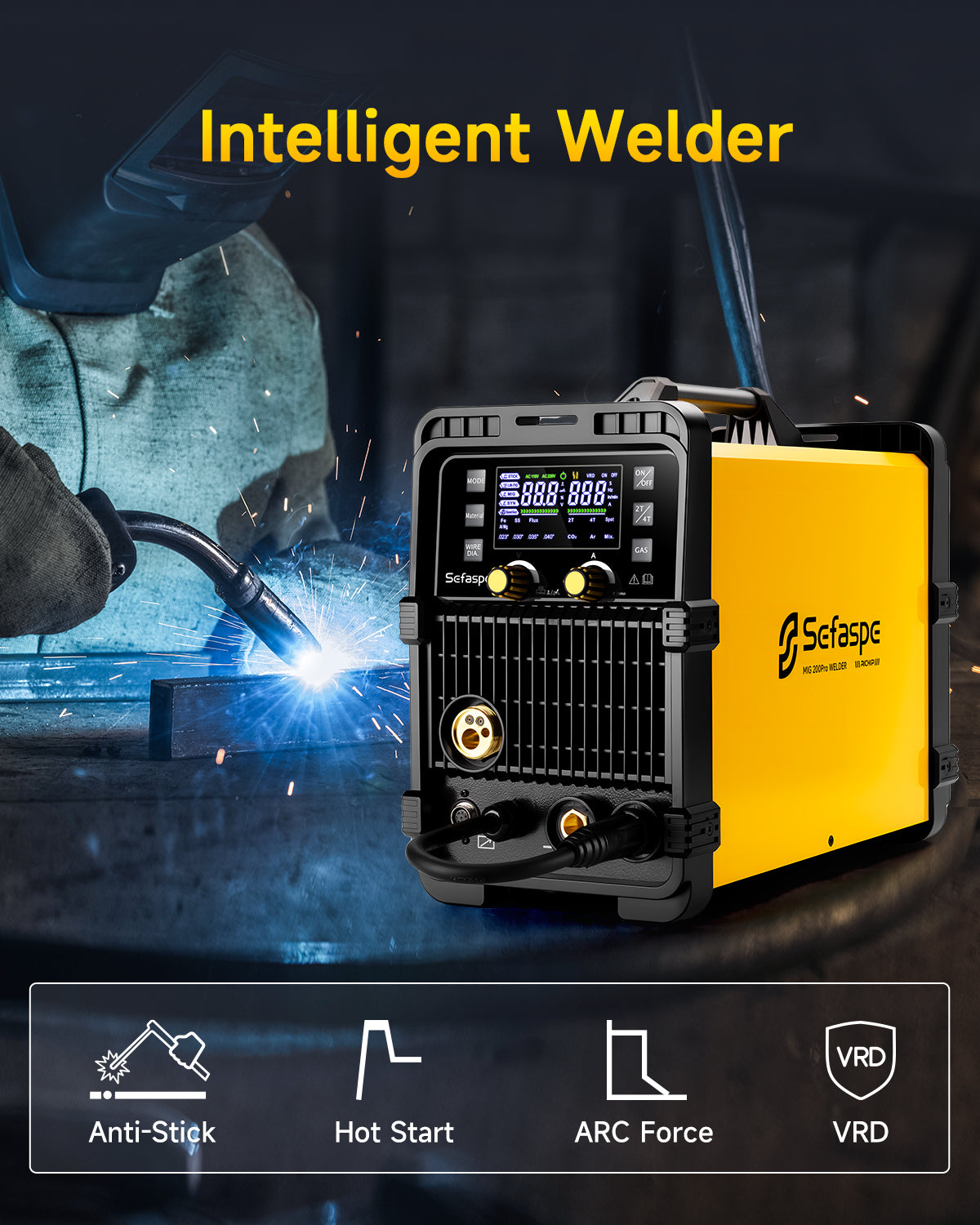 Sefaspe MIG200Pro 7-in-1 Multi-Process MIG Welder