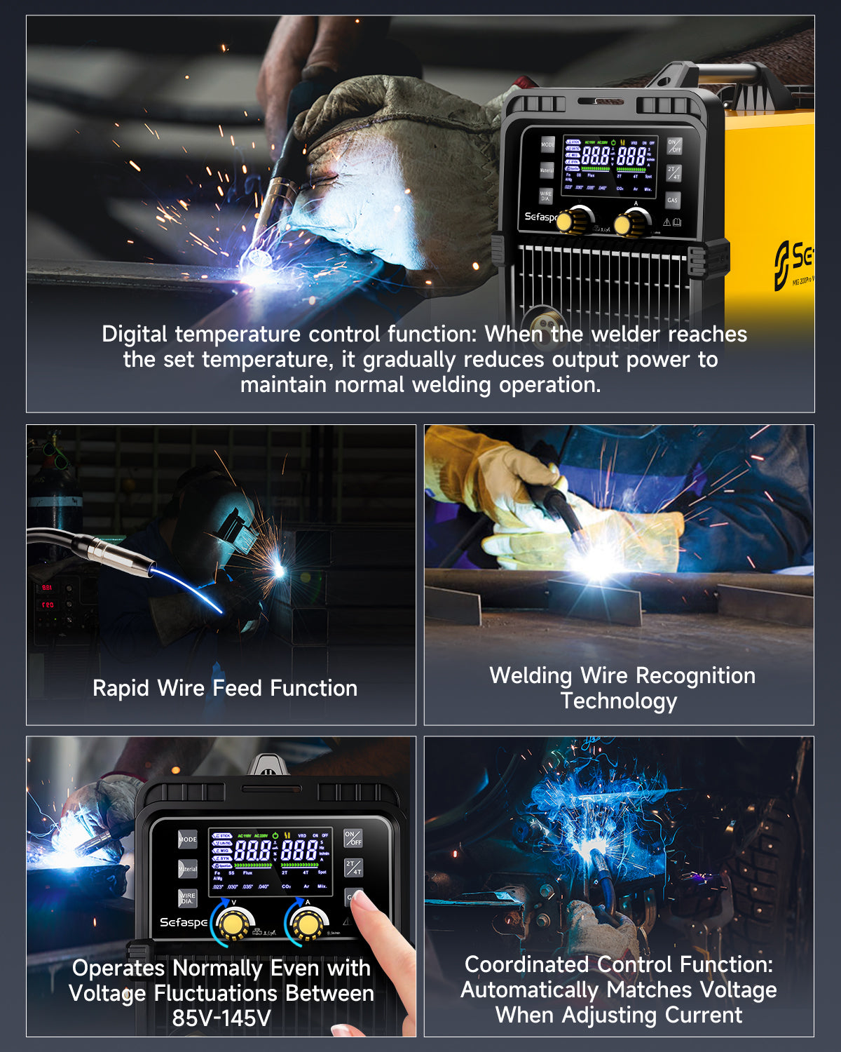 Sefaspe MIG200Pro 7-in-1 Multi-Process MIG Welder