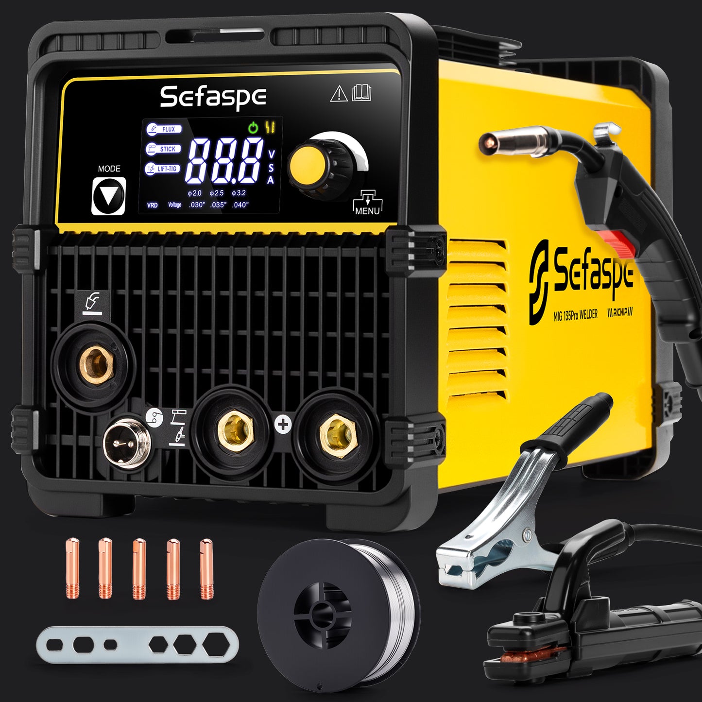 Sefaspe MIG135Pro MIG / Lift-TIG / Stick 3-in-1 Welder